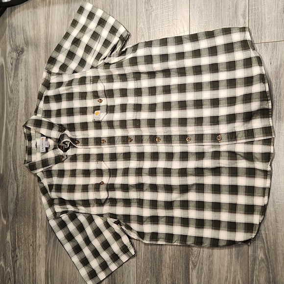 Carhartt Other - EUC Carhartt Relaxed Fit Men's sz XL Plaid Button Down Shirt